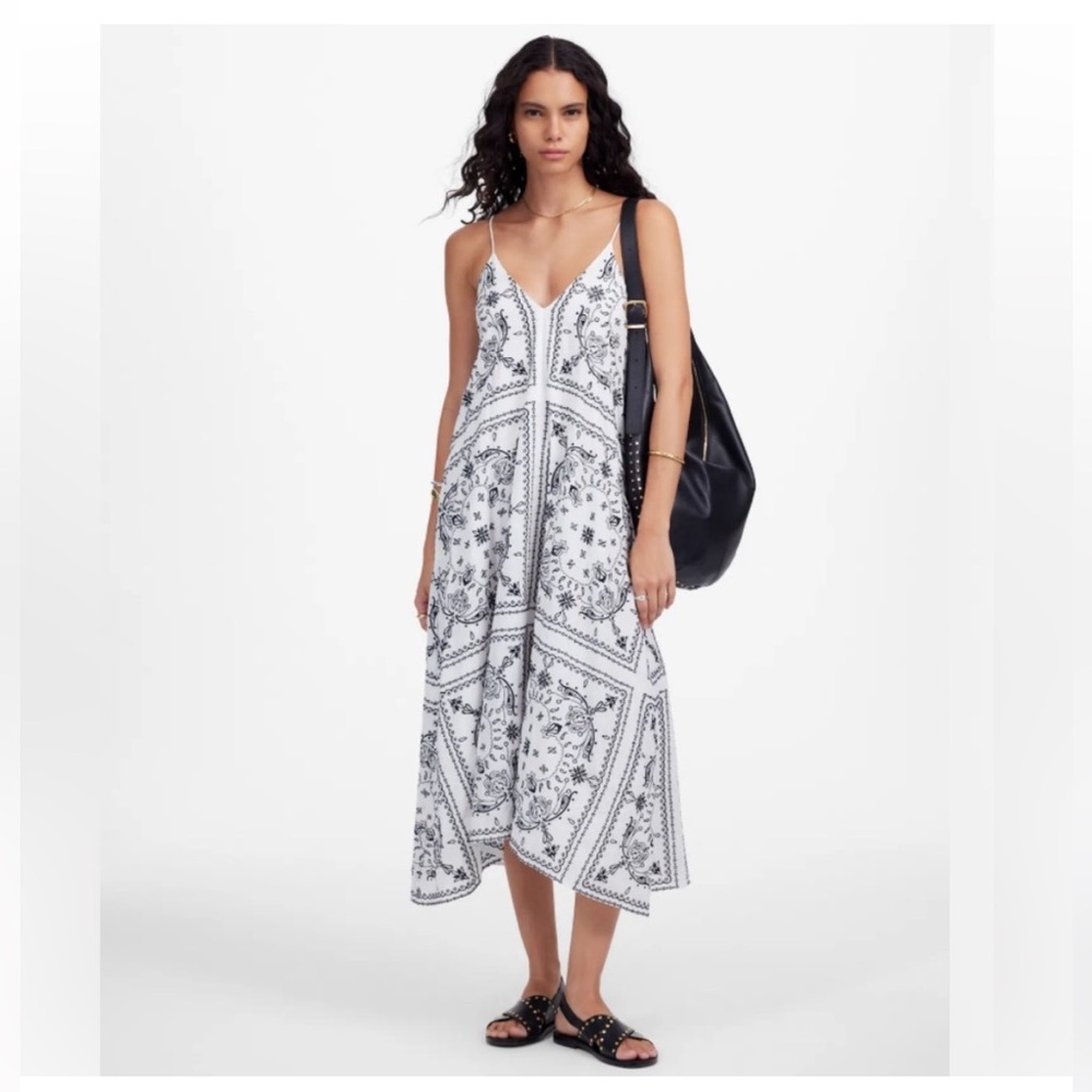 Madewell Dress XL Embroidered White